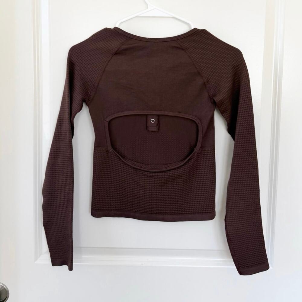 NWT Free People FP Movement Bail Out Long Sleeve Tee Cocoa Brown XS / Small - Picture 4 of 6